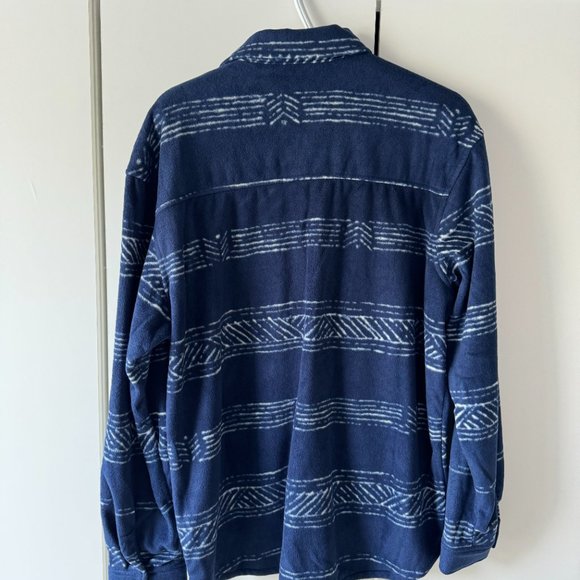NWT Element Dawn Fleece Shirt Flannel WoodBlock Blue Large L Quiksilver DC - Picture 5 of 9